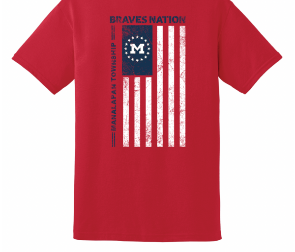 Youth Manalapan Braves Nation Flag T-Shirt