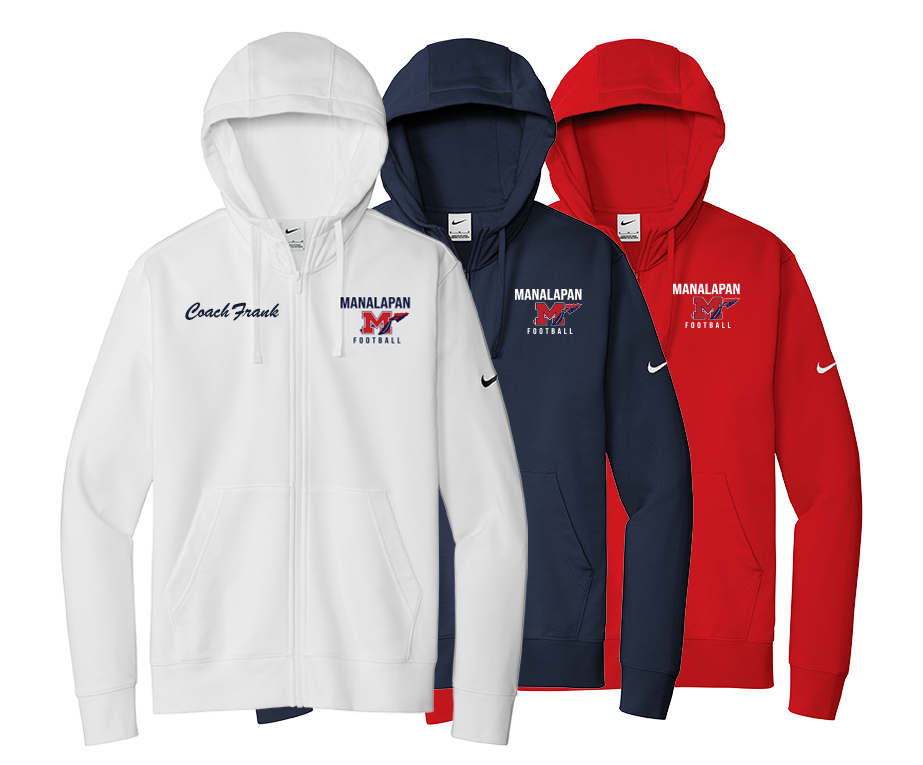 Nike Embroidered Full-Zip Fleece Hoodie