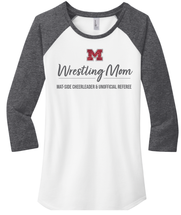 Woman's Manalapan Wrestling Raglan Long Sleeve Tee